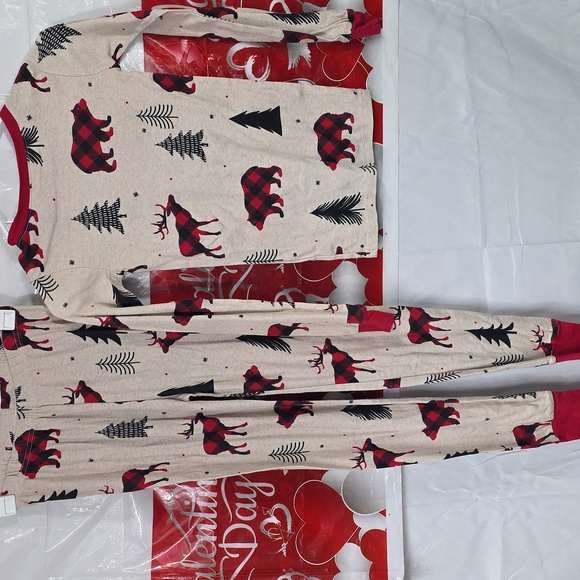 PJ Place Pajama Set with Moose and Tree Print Size 12 - Picture 6 of 6